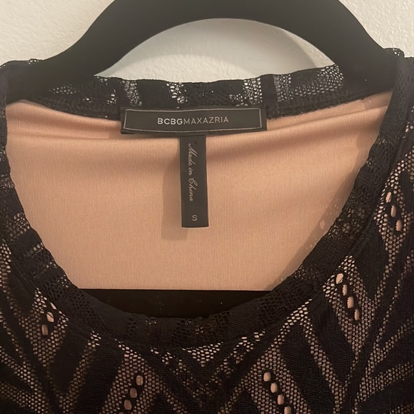 BCBG Maxazria Black Mesh Dress - Picture 2 of 3